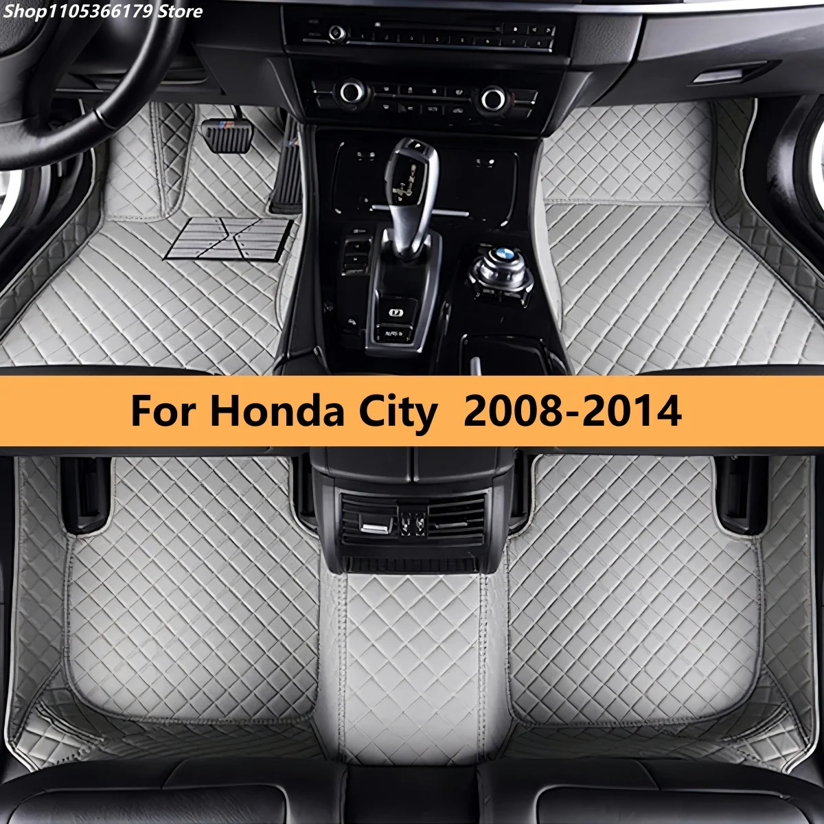 

Auto Leather Foot Pads Fits For Honda City 2008 2009 2010 2011 2012 2013 2014 Full Set Carpet Matts Car Floor Mats Rugs