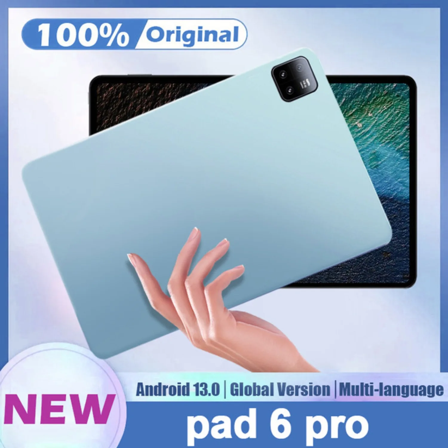 【 24-hour Shipping 】 Global Edition 2-in-1 Tablet Pad 6 Pro 11 inch HD Screen Snpdrgn 8+Android 13.0 Dual Card 5GWIFI Tablet