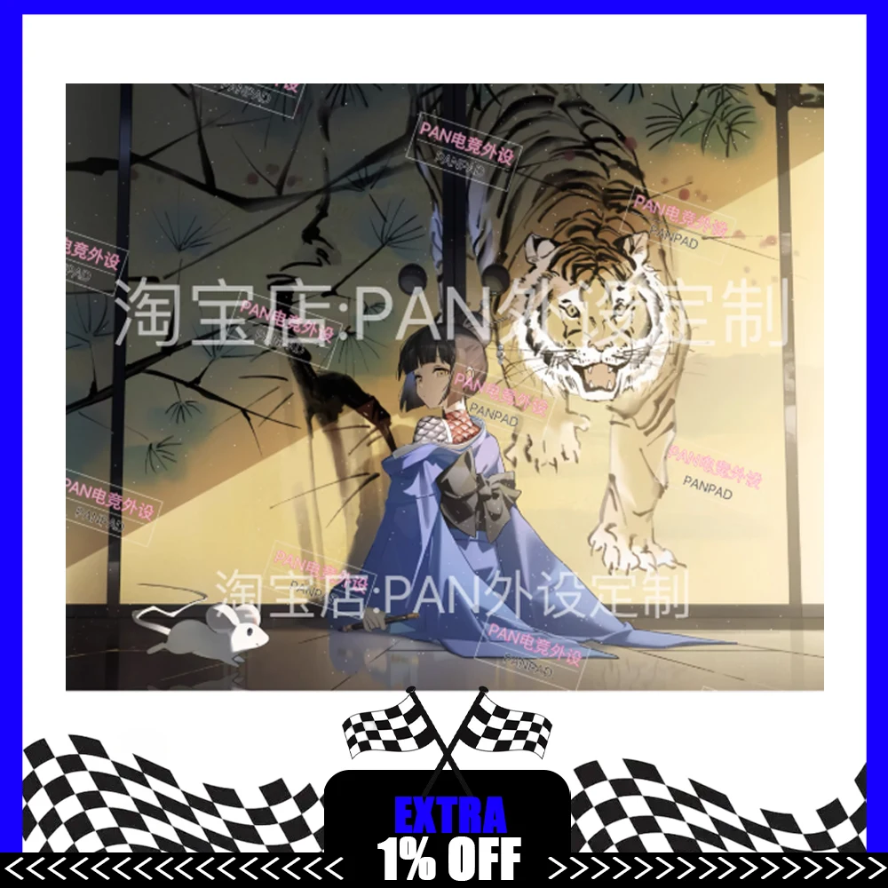 

Коврик для мыши PAN Esports Infinity Miceco Tora Tiger, стеклянный, гладкий, для высокой скорости, с покрытием-праймером, для ПК-аксессуаров