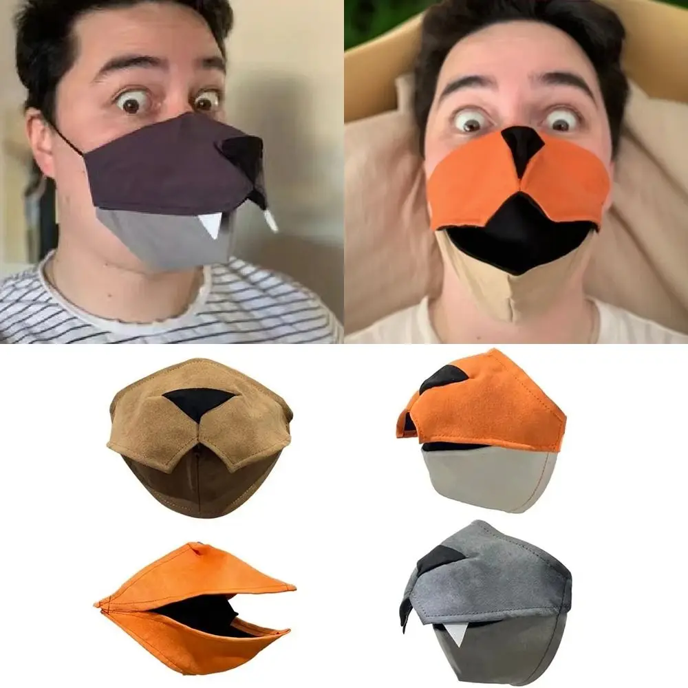 

Новинка, подвижная маска животного, дышащая 3D крышка для лица с клювом птицы, удобная хлопковая маска с клювом птицы, праздничное платье