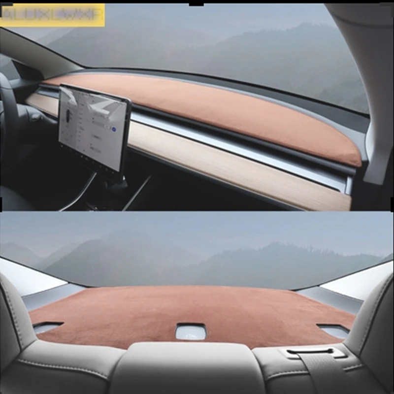 

Высококачественный фланелевой коврик для приборной панели, чехол для Tesla Model 3 Y 2018 2019 2020 2021, козырек от солнца, чехол для приборной панели, ковер для автомобиля