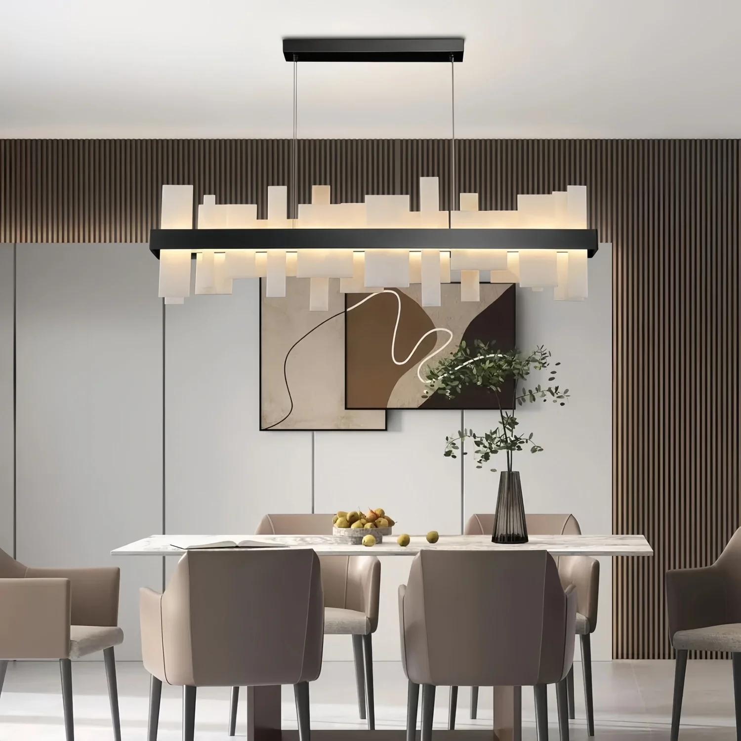

Spanish Marble Pendant Light Dining Table Alabaster Led Ceiling Chandeliers For Kitchen Living Room Bedroom Villa Hanging Lamp