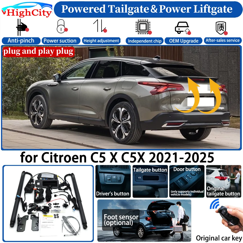 for Citroen C5 X C5X 2021-2025 Car OEM Automatic Smart Powered Tailgate Power Liftgate System Intelligent Strut Trunk Lift Kit