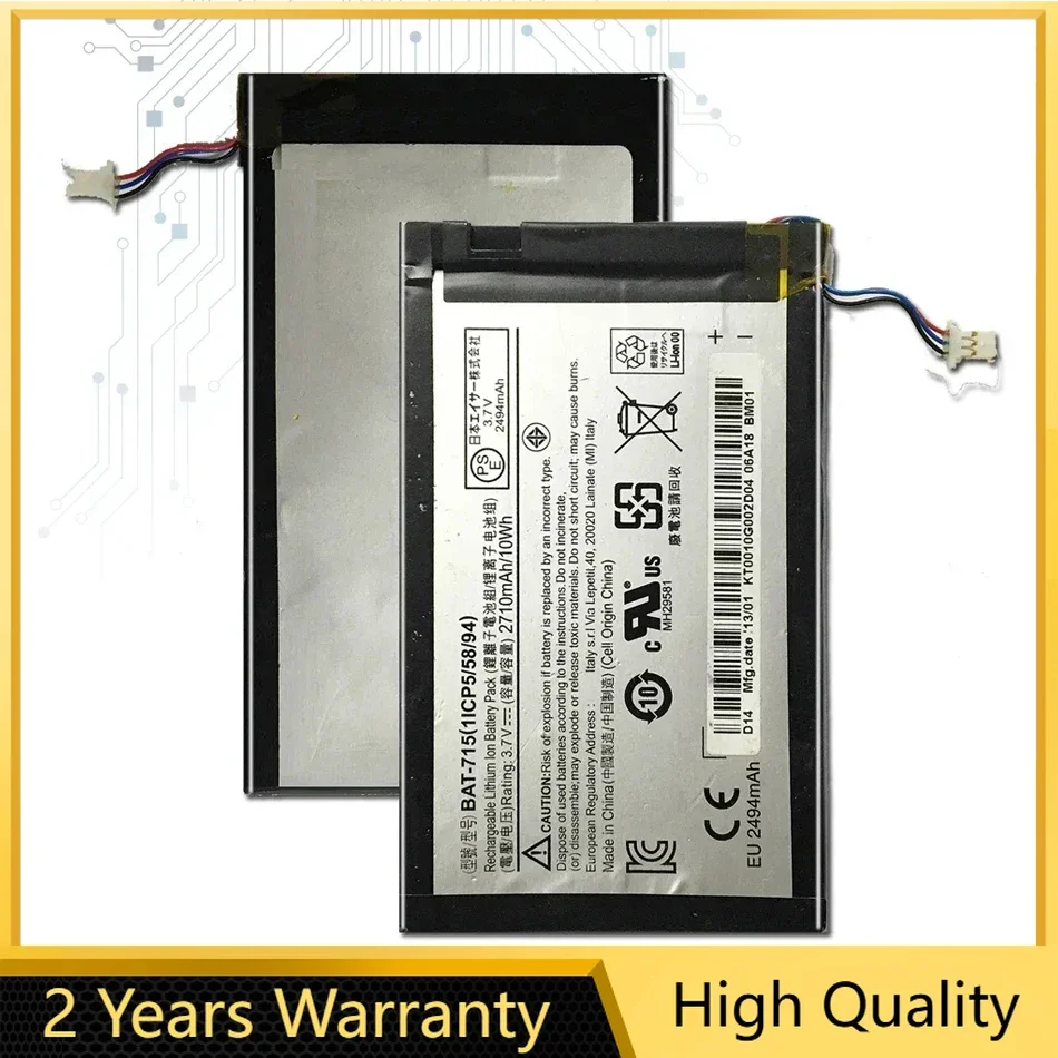 Tablet Battery  For Acer Iconia Tab B1 B1-A71 B1-710  2710mAh BAT-715 (3 Cables Version) with Track Code