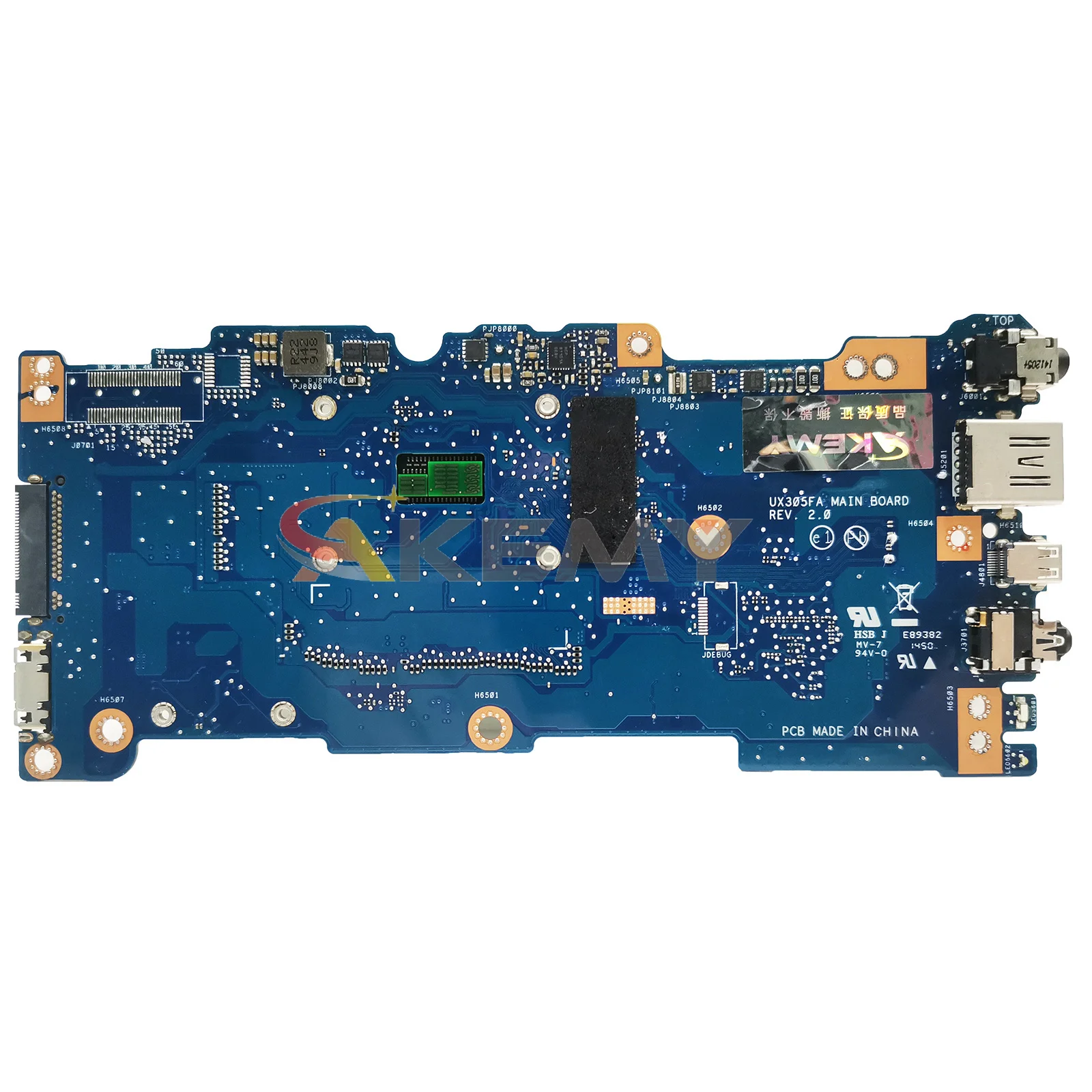 Imagem -05 - Akemy Ux305fa Mainboard para Asus Zenbook U305fa Ux305f Placa-mãe de Laptop M5y10 M-5y71 Cpu 8g-ram 100 Testado ok