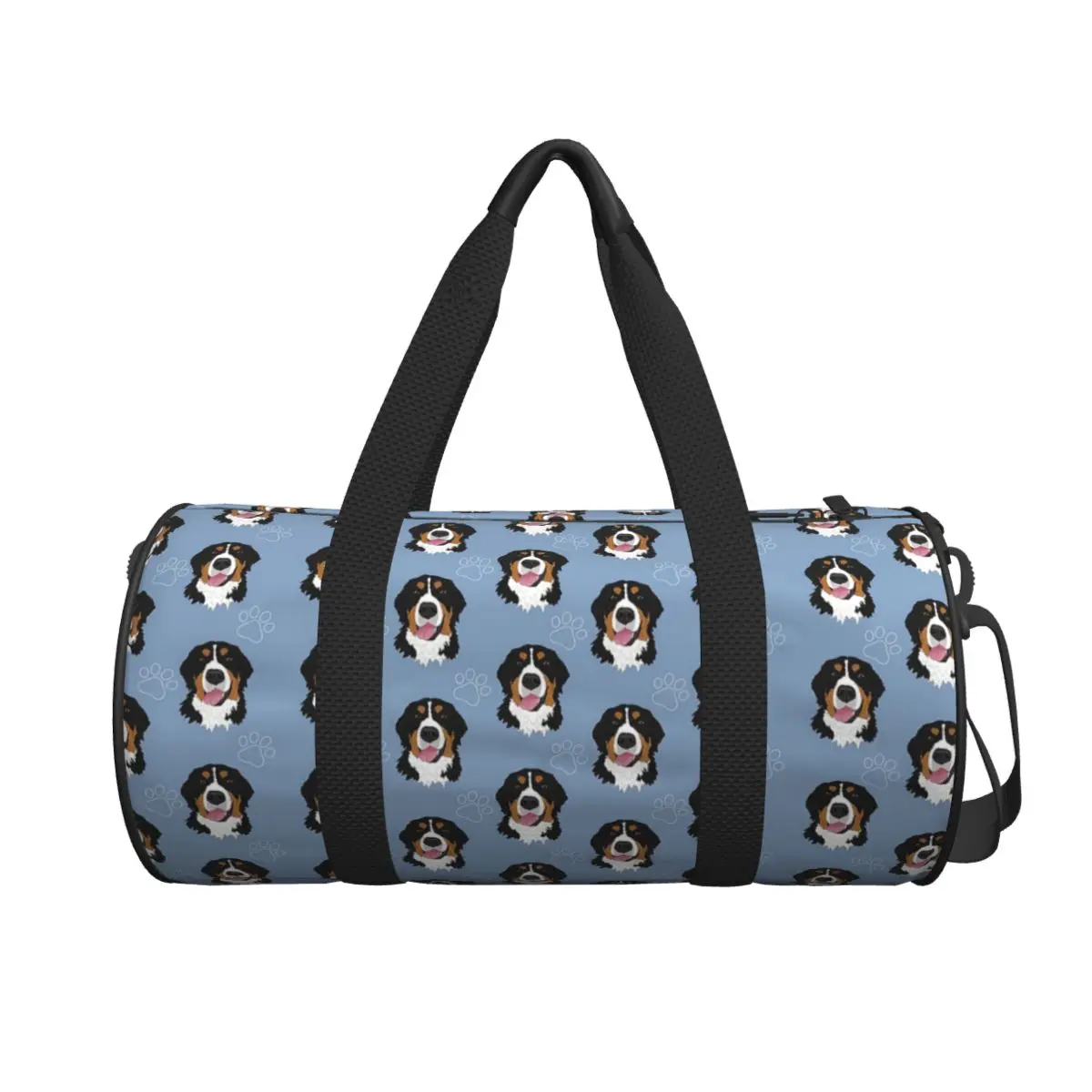 

Bernese Mountain Dog Pattern-blue Large Duffle Gym Bag Waterproof Duffle Travel Bags Handbags Fitness bag