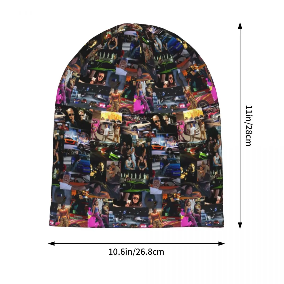 Fast And Furious Collage Warm Knitted Cap Fashion Bonnet Hat Autumn Winter Outdoor Beanies Hats for Men Women Adult