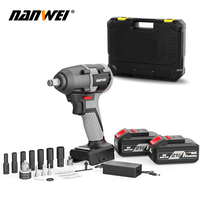 Brushless Cordless 21V Industrial Cordless Lithium Ion Wrench Nanwei 380N DIY Professional Tyre Chopper Electric Wrench