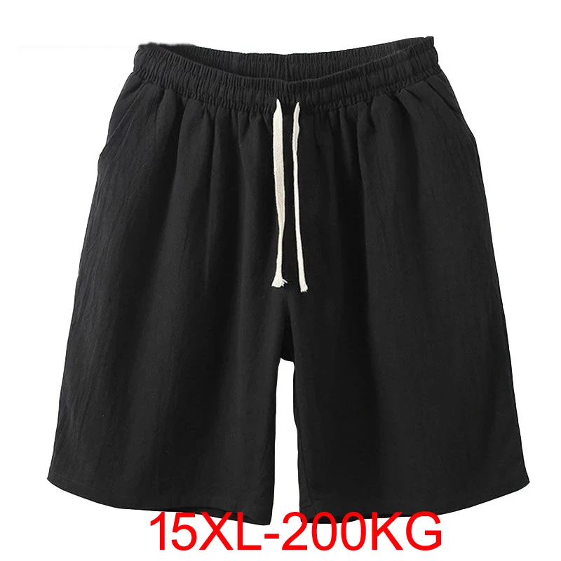 Summer 15XL 200kg Large Size Shorts Men 5XL 6XL 8XL 9XL 14XL 12XL Cotton Elastic Waist Shorts