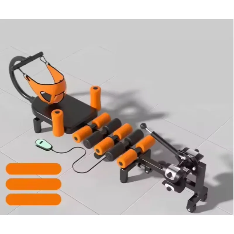 Electric lumbar retractor and medical leg stretcher for spine ,cervical correction and heightening training handstand training