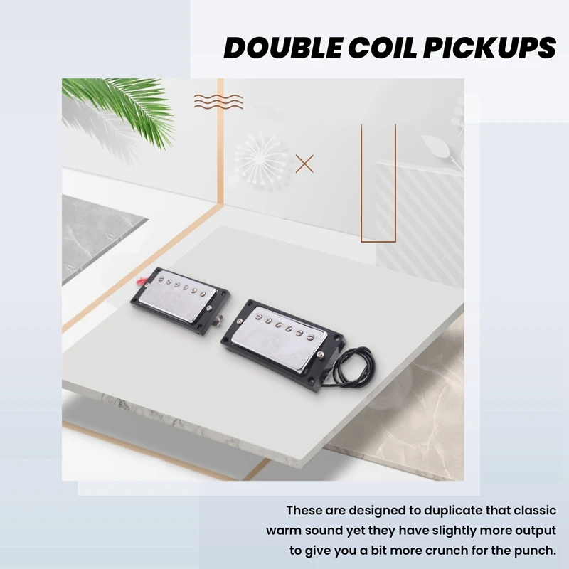 هامبوكر التقاطات بملف مزدوج للرقبة والجسر متوافقة مع جيتار كهربائي طراز LP لمجموعة استبدال أجزاء الجيتار