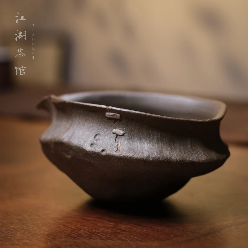 Jianghu Teahouse Flexible And Fair Cup Reduced Clay Burning Yi Original Mine Handmade Purple Tea Set Divider