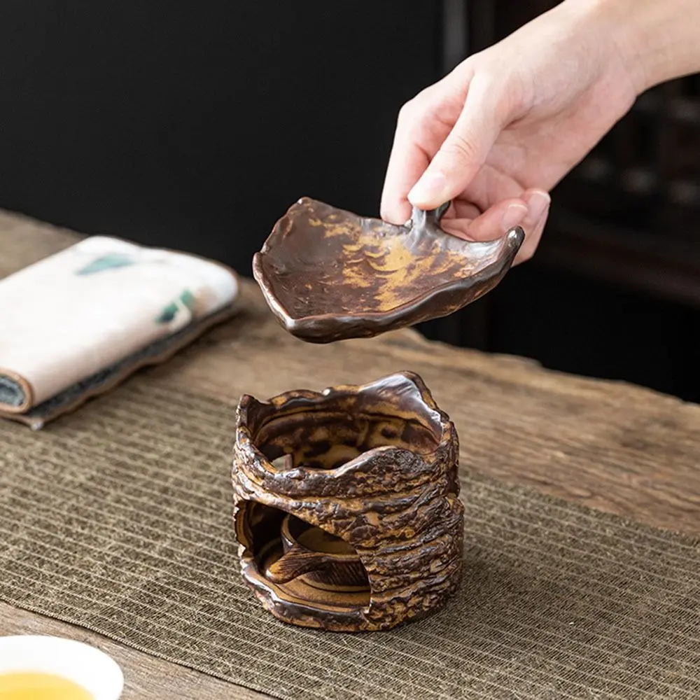 

Retro Style Tea Light Candle Holder Ornament Ceramic Small Tea Roaster Anti-scald Multi Functional Tea Fragrance Dispenser