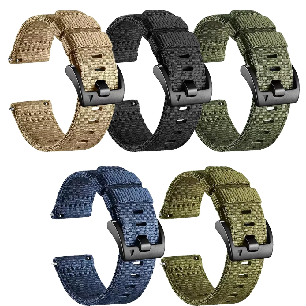 Hook and Loop Nylon 22mm Band For Amazfit Cheetah 2 Ultra / Bip Max / Active Max Sport Watch Strap Replacement GTR 4 3 2 2e Belt
