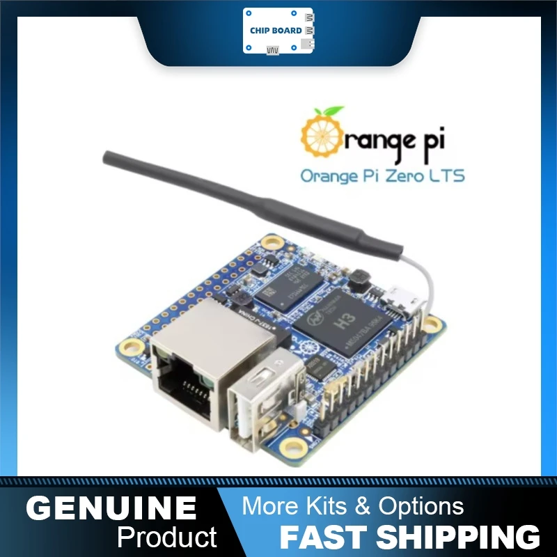 Orange Pi Zero LTS H3 Quad Core SBC, 512MB RAM, Open Source Linux Development Board for Android Ubuntu Debian