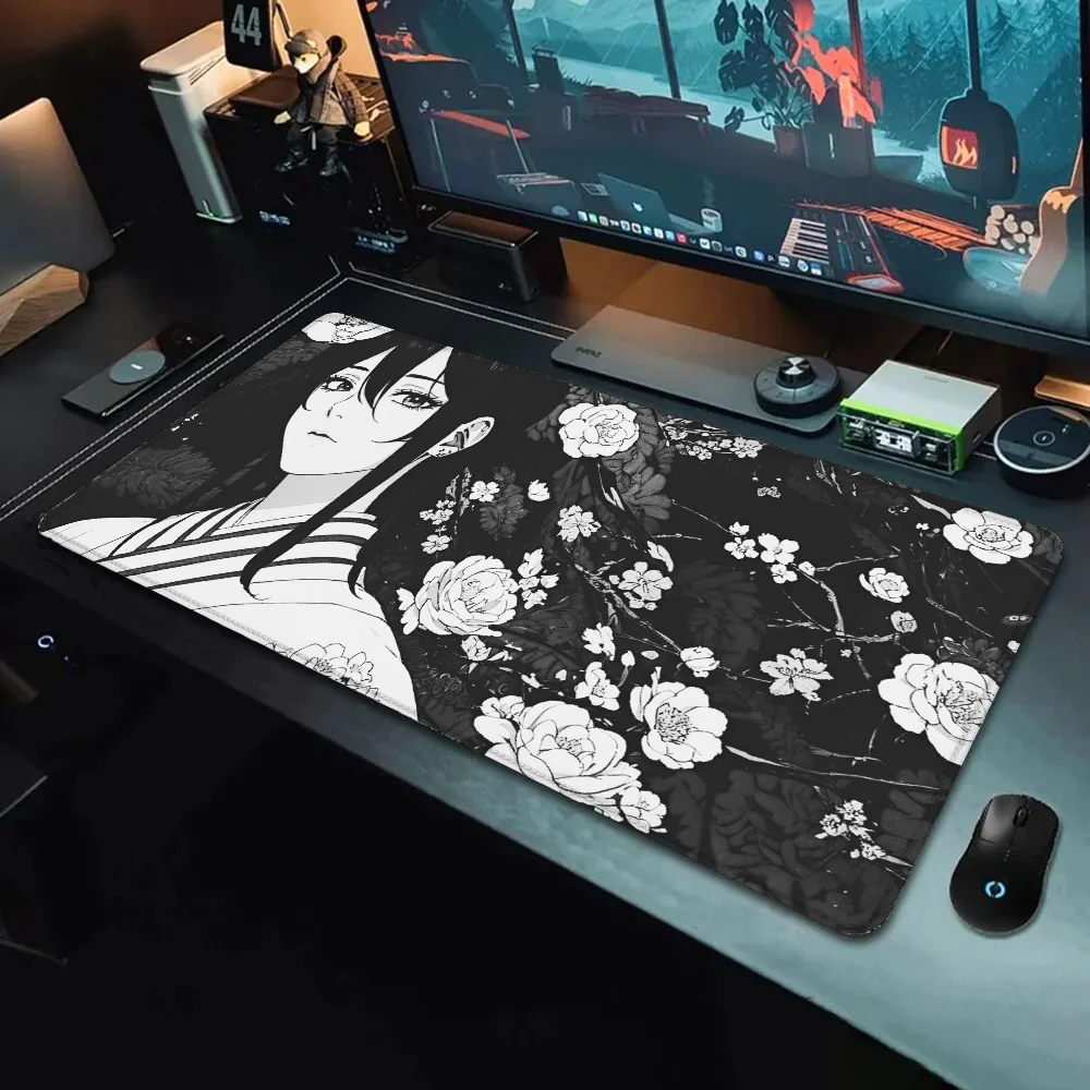 Yamada Asaemon Sagiri Mouse Pad Large Mousepad Gamer Gaming Mat Pc Setup Accessories Keyboard Extended Offices Mats Desk Xxl