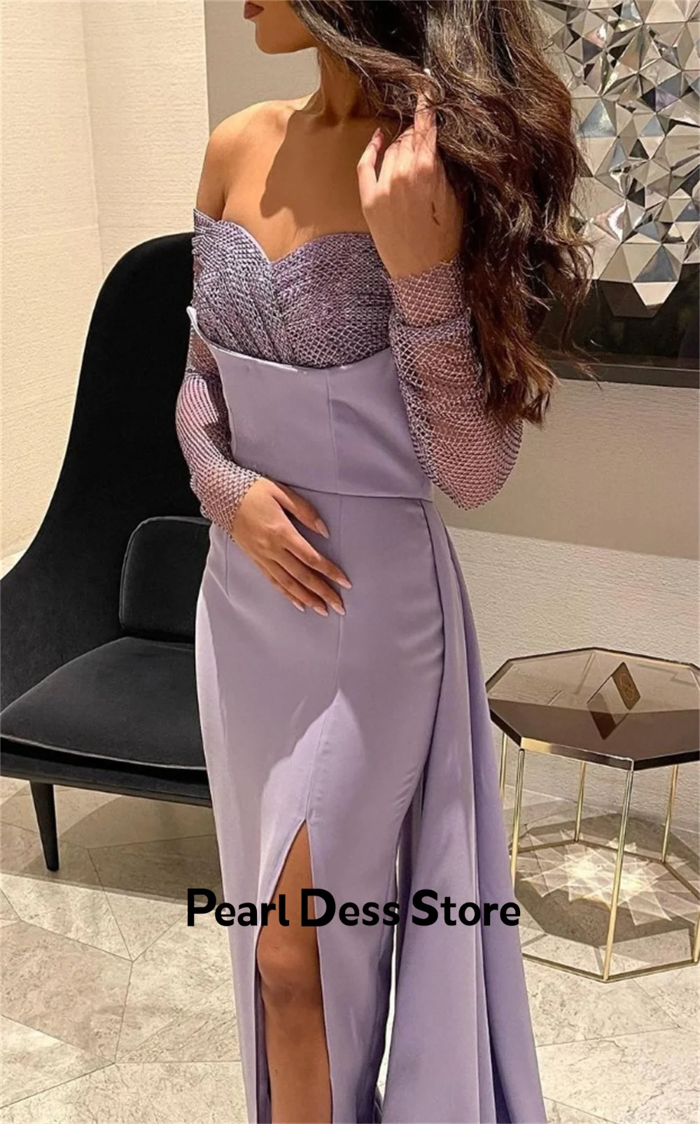 Luxury and Elegant Women\'s Evening Dress Dubai Ball Dress Blue Ball Dress