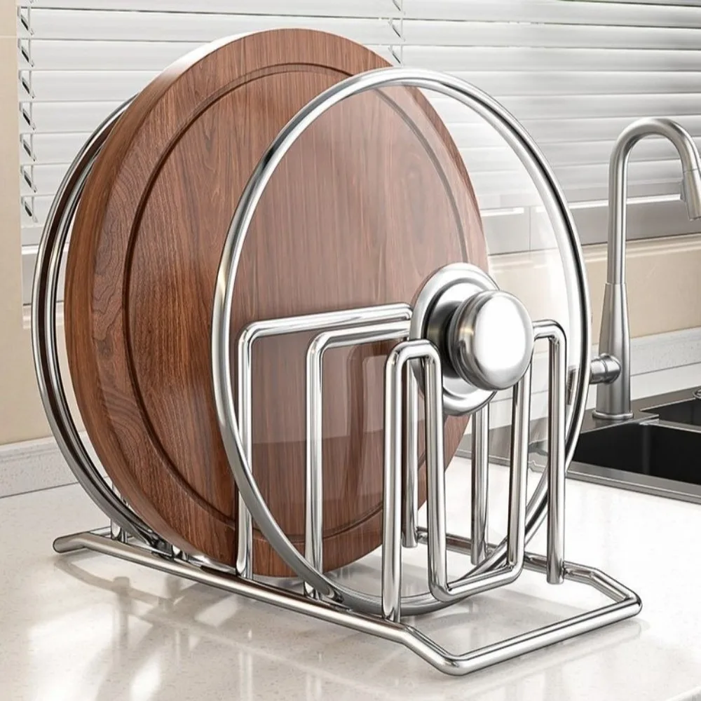 Durable Multilayer Cutting Board Rack Metal Space Saving Cutting Board Rack Shelf Stable Chopping Board Holder Kitchen Supplies