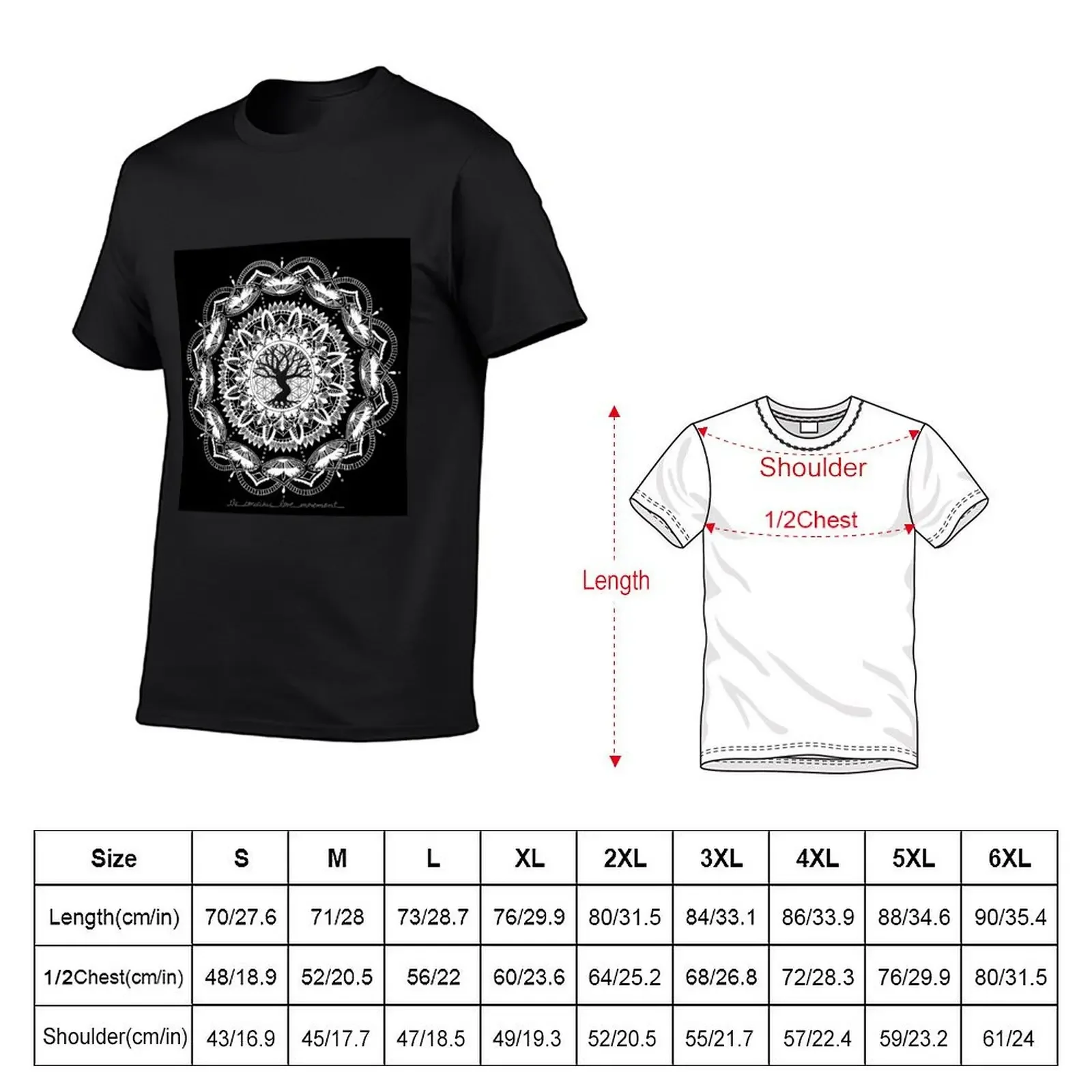 Conscious Love Mandala #2 T-Shirt graphic tee shirt vintage anime shirt customs mens t shirt