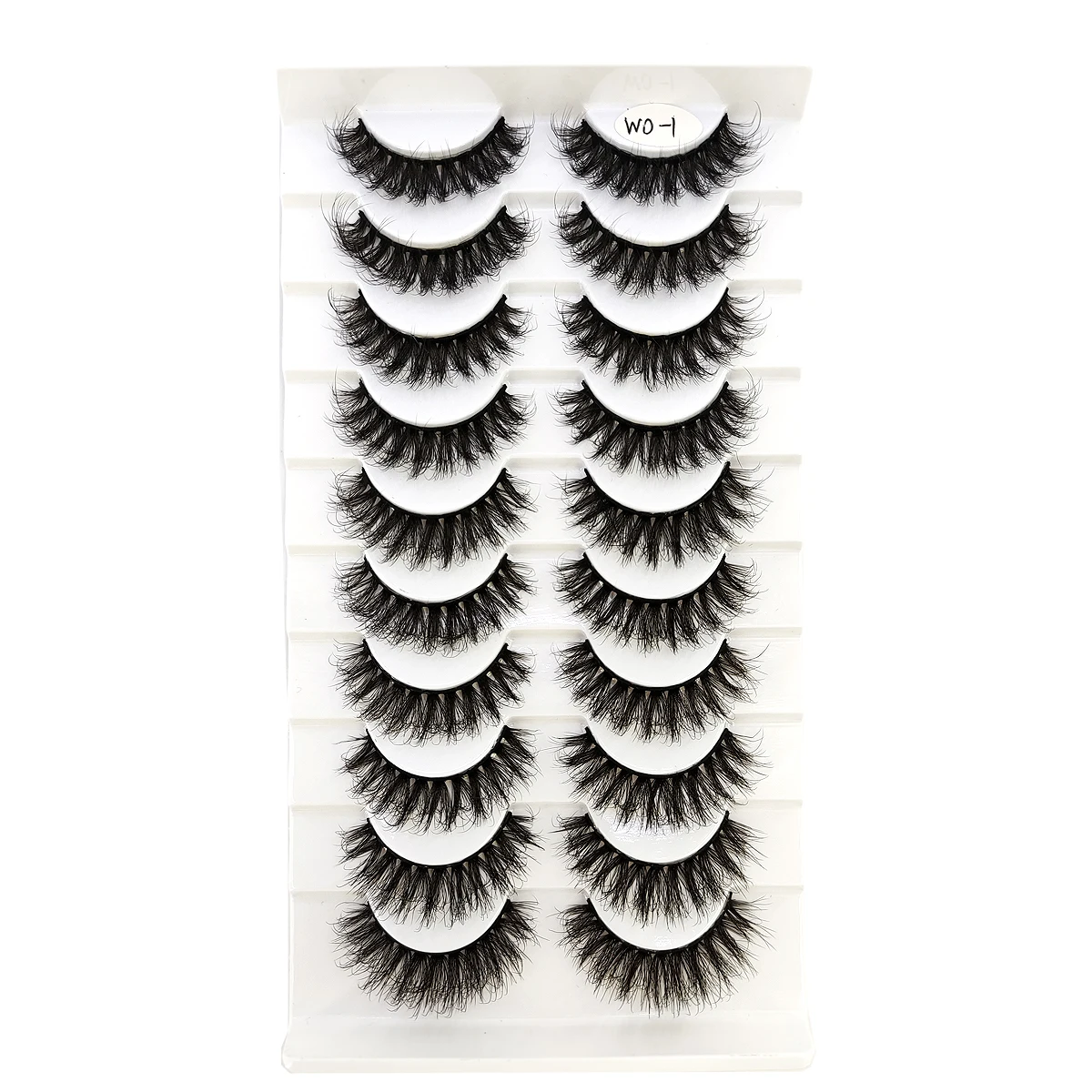 10 paia di ciglia per gatti, soffici e sottili, ricci, effetto piuma naturale, leggere e flessibili con ciglia finte