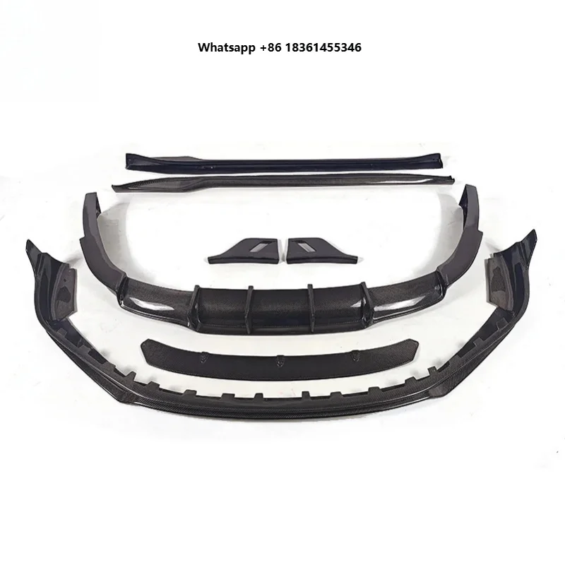 Accessories Full Body In Real Wet Carbon Fiber - Aero Kit Front Lip, Rear Diffus Durable