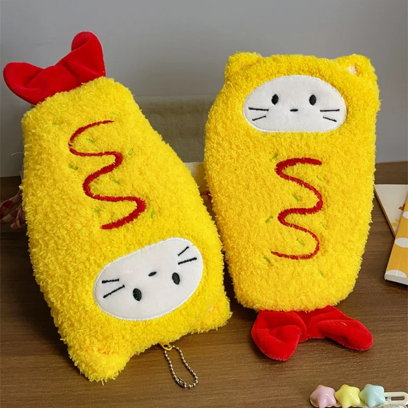 12個入り／セット　クリエイティブなエビの形をしたぬいぐるみペンケース　かわいいペンボックス　文房具　ペン入れ　学校文具