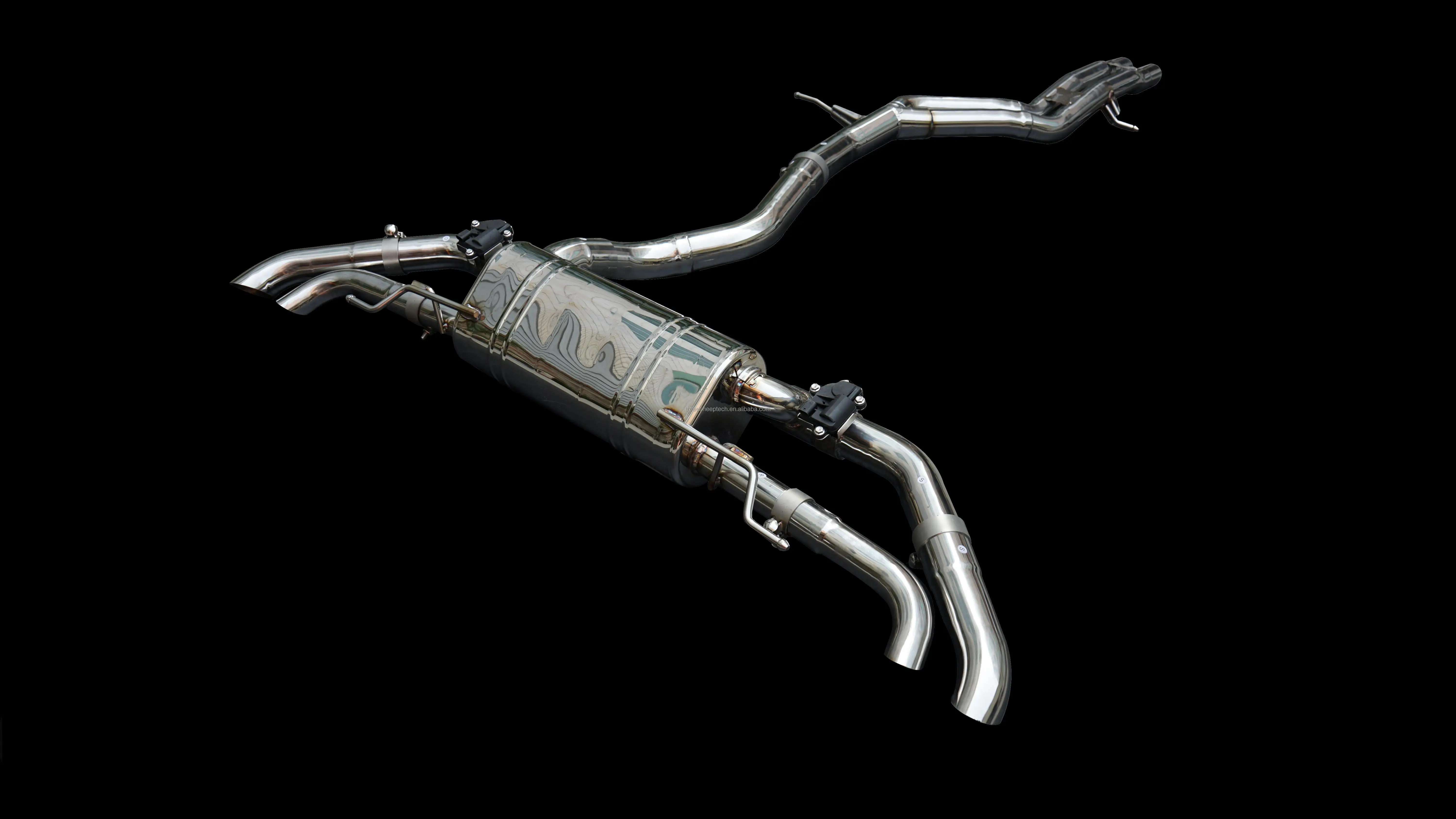 مصنع الفولاذ المقاوم للصدأ 304 نظام العادم Catback ل SQ7 Q7 3.0 3.6 4.0 4.2 كاتم صوت ماسورة العادم Valvetronic