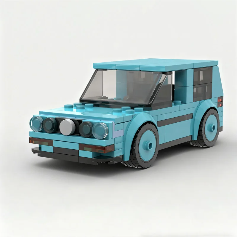Speed Racing Car Model MOC Building Bricks Compact Hatchback Sedan Modular Technology Children Holiday Gifts Assemble Toys Suit