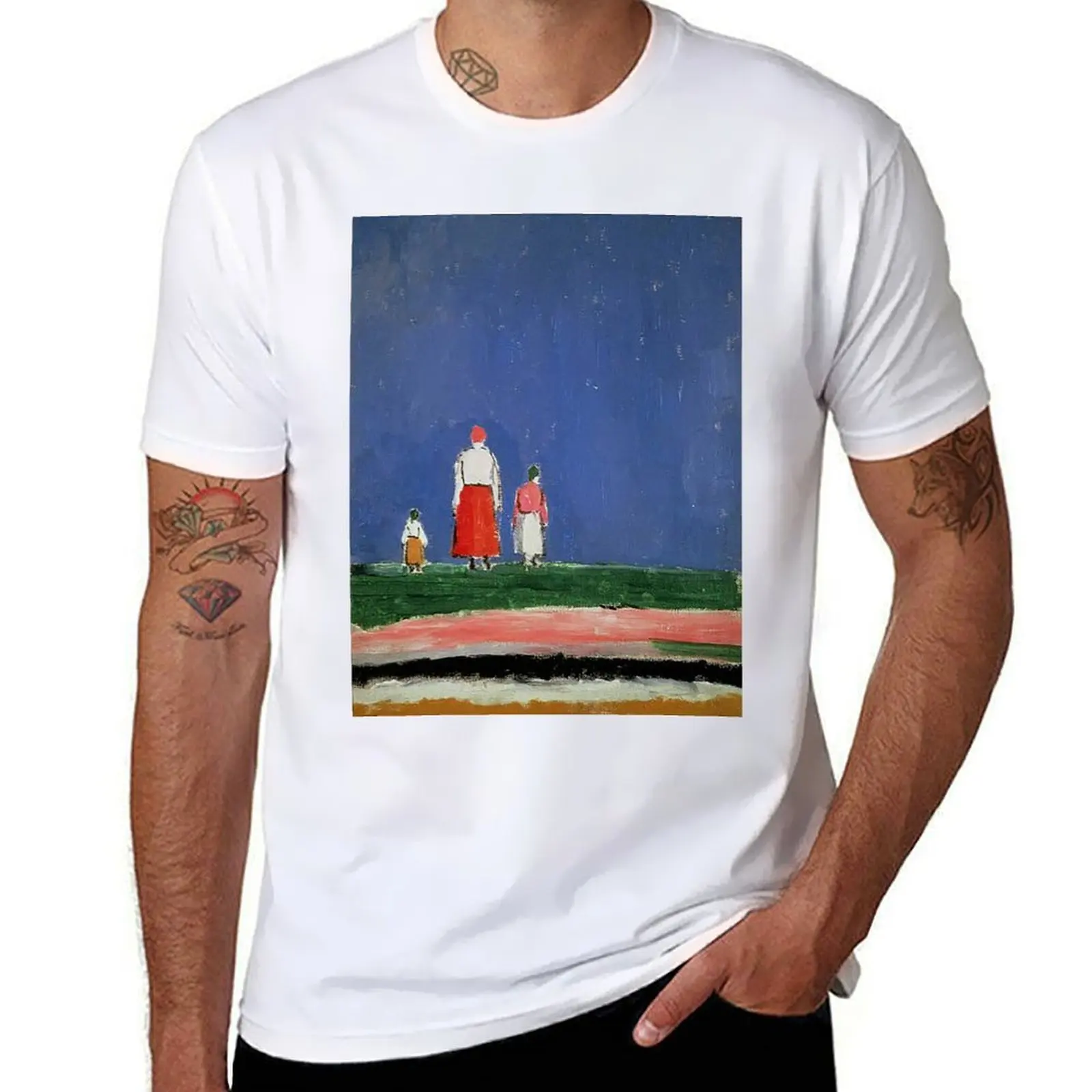 

prints High Malevich - shirts by Kazimir with figures Definition HD 1928 T-Shirt cotton Three t shirt Severinovich t pack