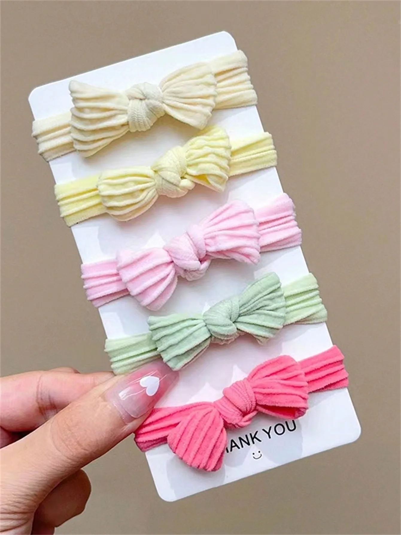 5 piece set for women new summer candy color hair circle butterfly tie hair rope All hair rope leather band hair accessories