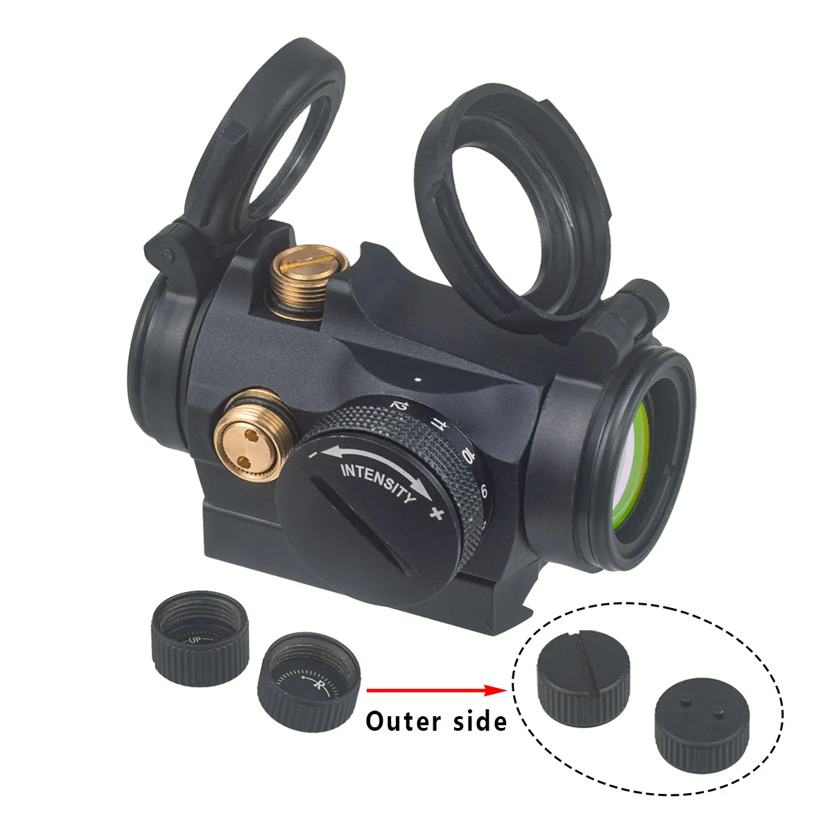 Tactical 2 MOA Red Dot Sight 1x22mm Reflex Sight Optics Scope with 1.54 1.93 1913 Mount For AR15 HK416 Rifle Hunting Airsoft view 2