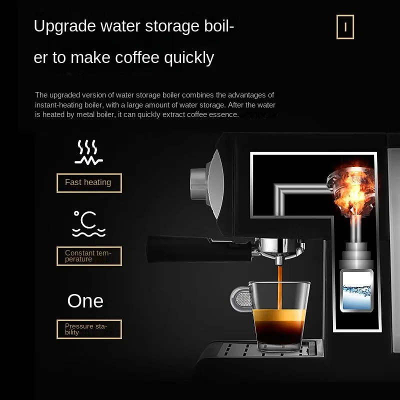 Donlim Italian Semi-automatic Coffee Machine Home Commercial Professional 20bar Concentrated Steam Milk Froth Coffee Machine