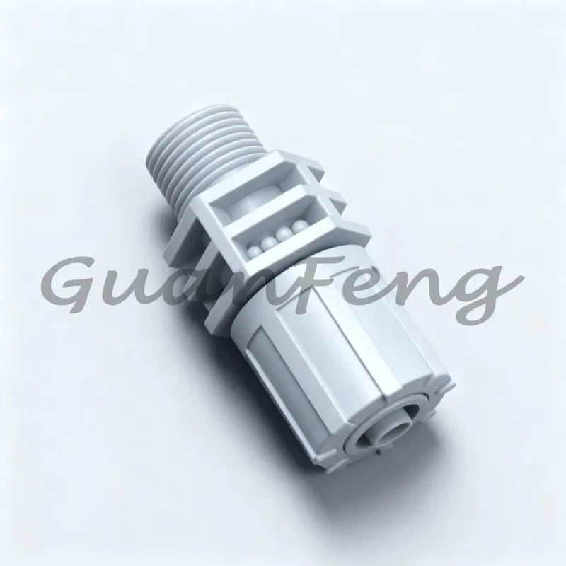 PVC Injection Check Valve, 4 Points Outer Wire Metering Pump Inlet & Outlet Hose Bottom Valve