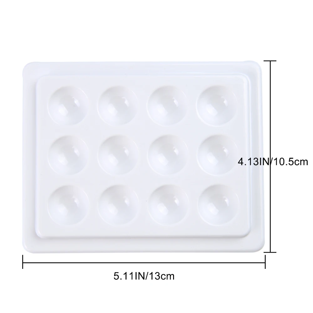 12 Slot High Quality Dental Lab Porcelain Ceramic Mixing Watering Moisturizing Plate Ceramic Palette with Transparent Cover