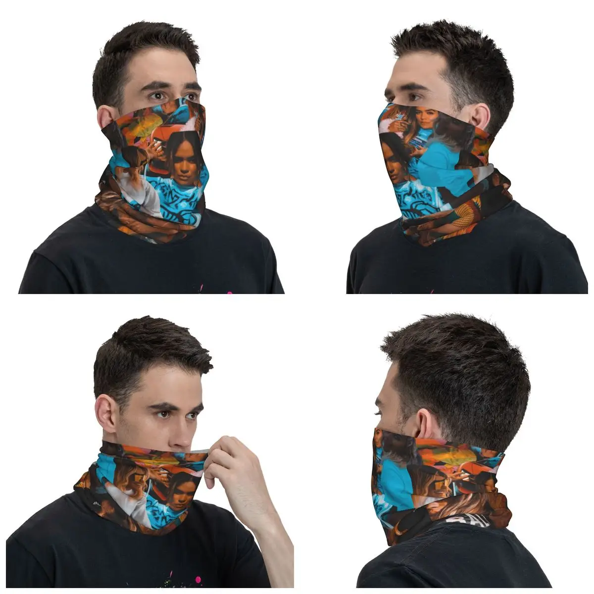 Unisex Latina Cantor Karol G Bandana, Pescoço Gaiter, Balaclavas Impresso, Cachecol De Máscara, Multi-uso Headwear, Em Execução, Toda a Temporada, Adulto