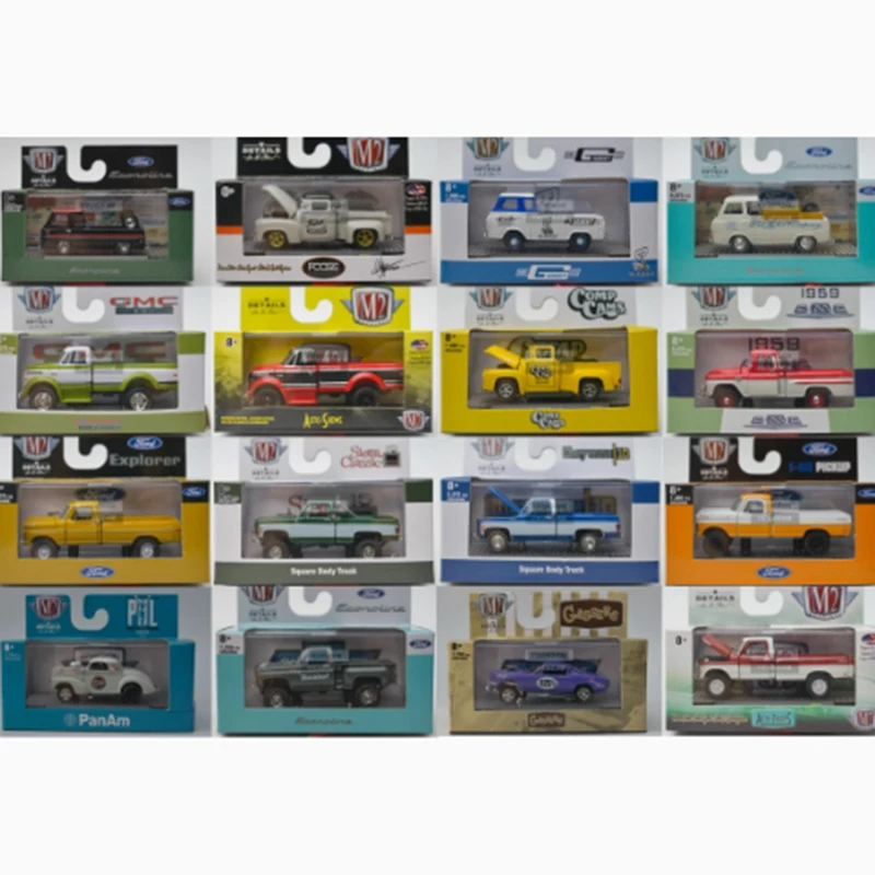 

M2 масштаб 1:64 грузовик пикап сплав имитация модели автомобиля статическая коллекция украшенные праздничные подарки игрушки классический сувенирный подарок