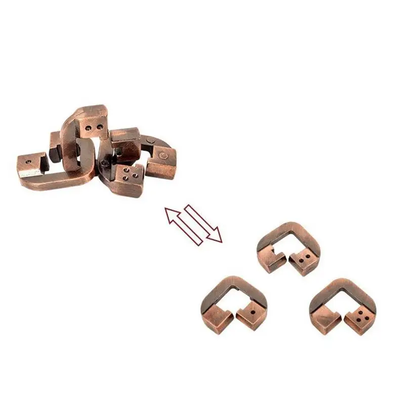 เกมปริศนาตรรกะของเล่นพัฒนาสมองโซ่โลหะปัญญาคลาสสิก