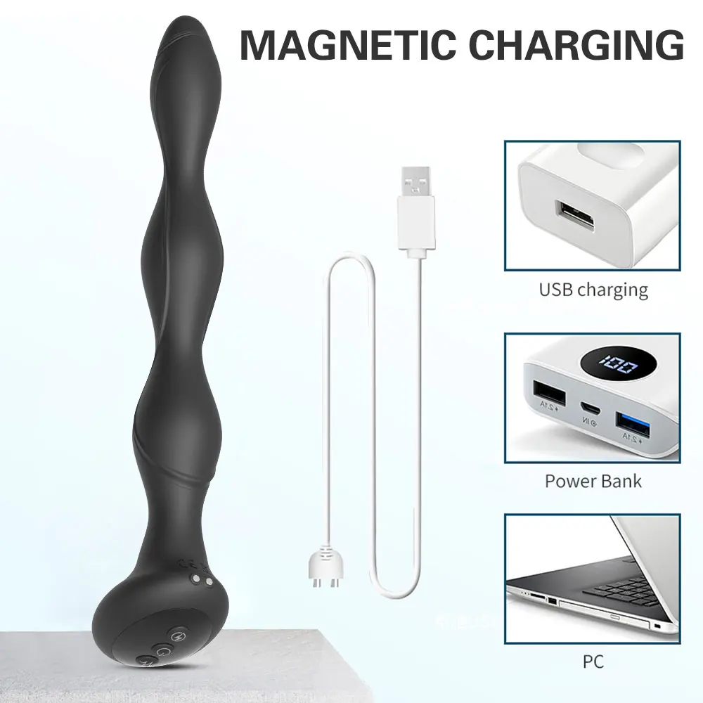 5-Frequency Electric Shock Butt Plug Anal Plug Vibrator Anal Bead Female Masturbator Prostate Massager Erotic Sex Toys for Women