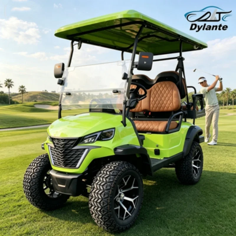 60V Battery 4000W Motor Electric Golf Cart Shooting Range & Golf Course Cart 14 Inch Wheel Aluminum Soundbar Seat With Headrest