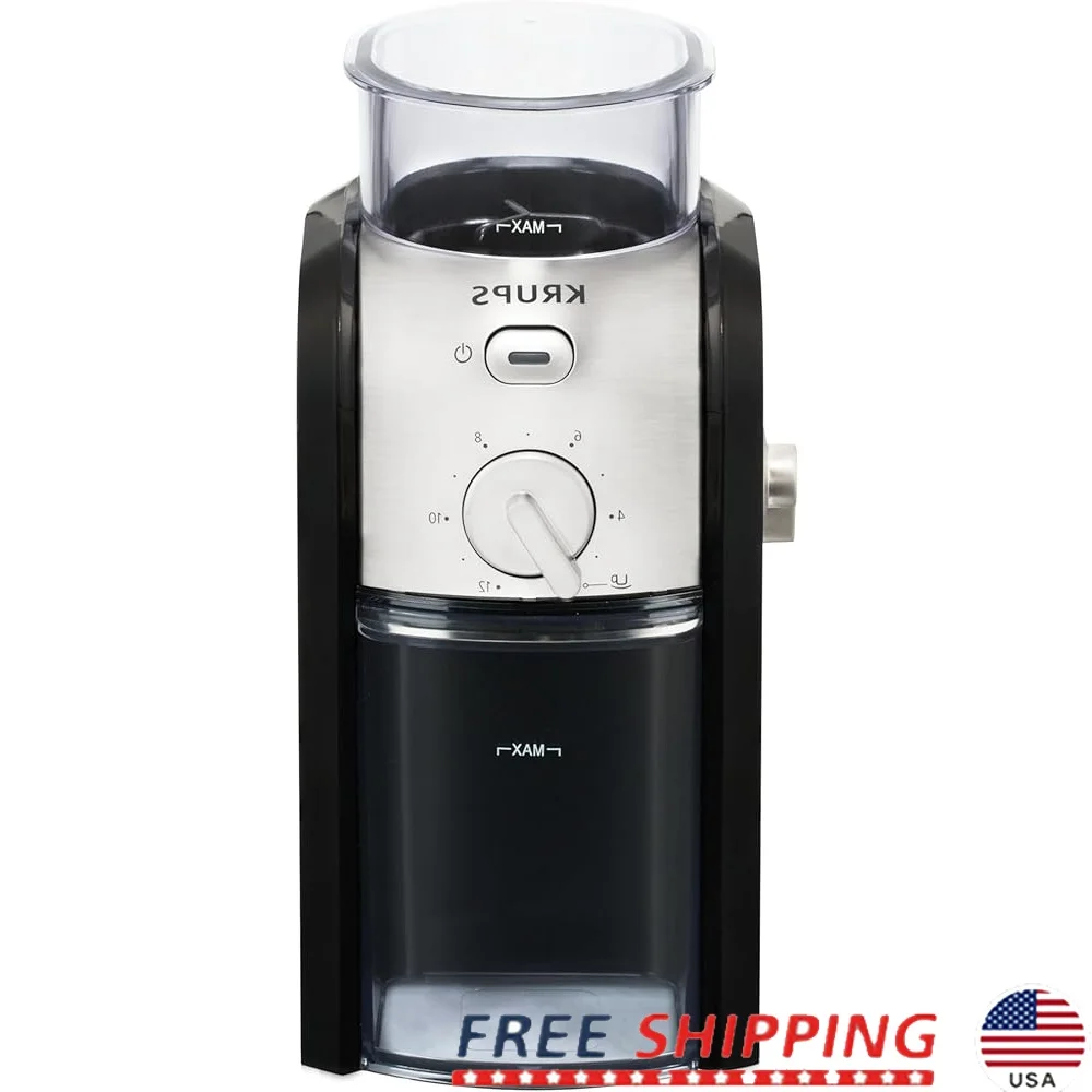 

Stainless Steel Burr Coffee Grinder with 17 Grind Settings Auto Shutoff 8oz Anti-Static Bean Container Fresh Coffee