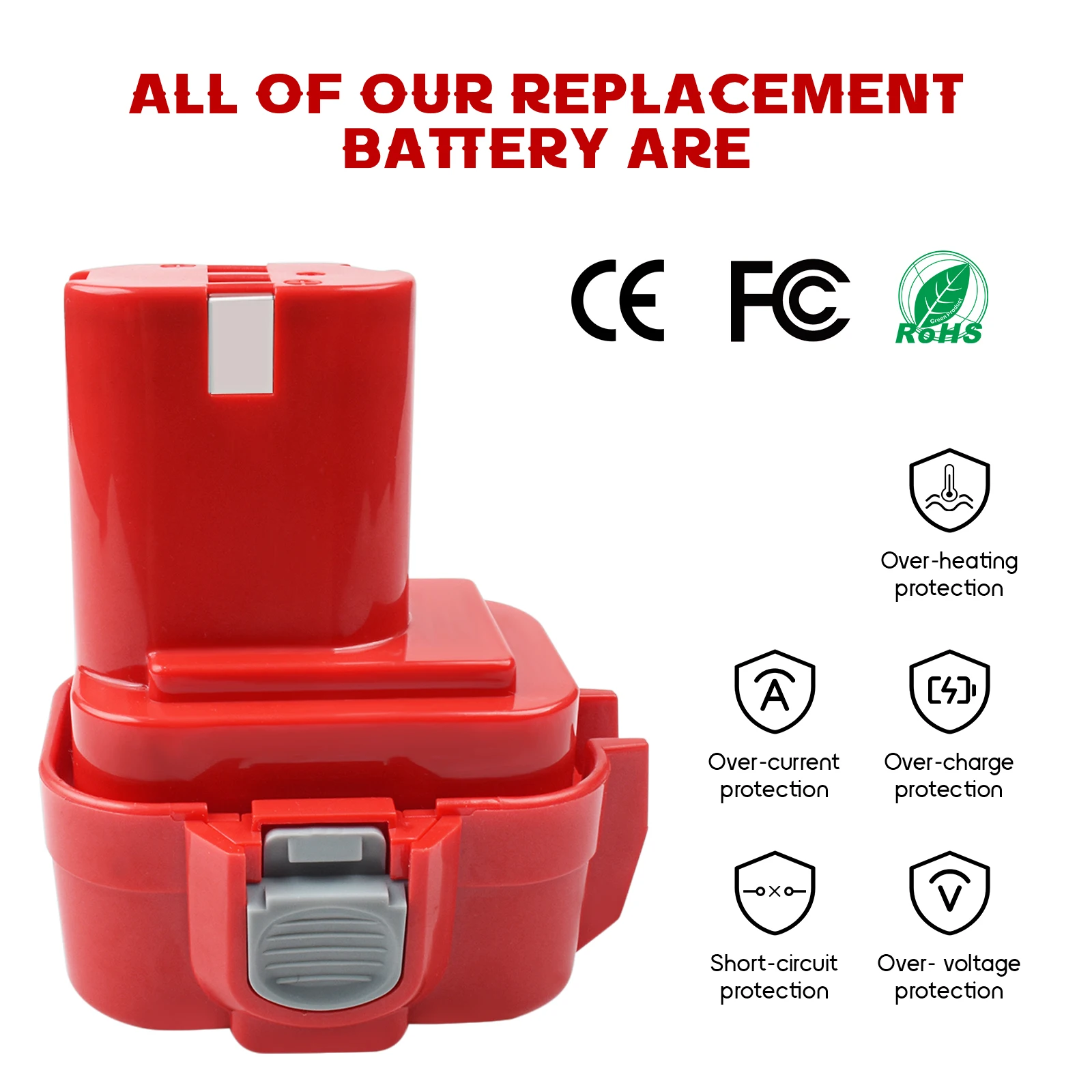 전동 공구 교체용 배터리, Makita PA09 9120 9134 9135 9135A 9102 6207D 6222D 6261D 6207D 192595-8, 9.6V 4000mAh