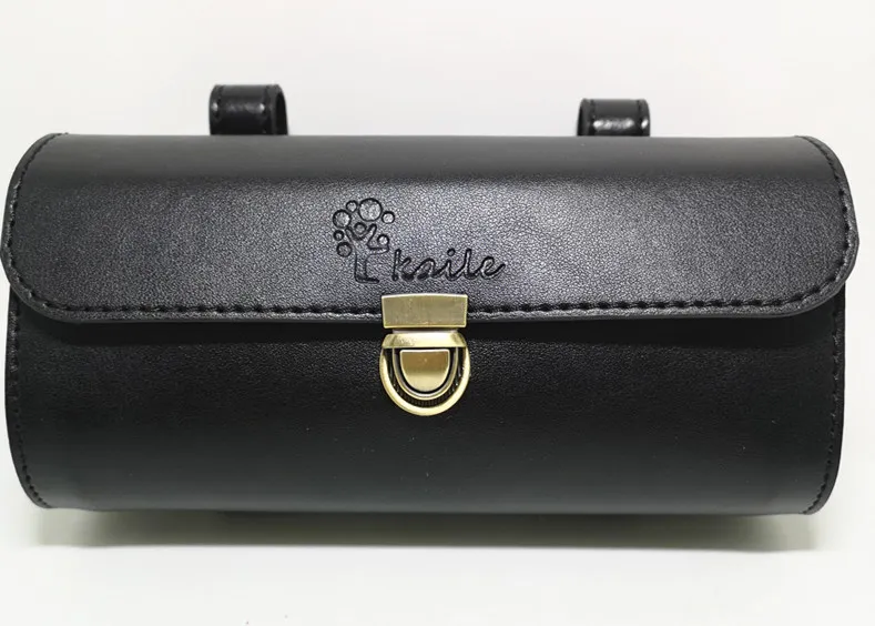 KOSTENLOS - Fahrrad-Leder-Heckpaket 20 x 5,5 x 9 cm PU-Fahrradtaschen Retro-Fahrradträgerbündel Mountainbike-Fronttasche Reise Q1070 – Detail 8