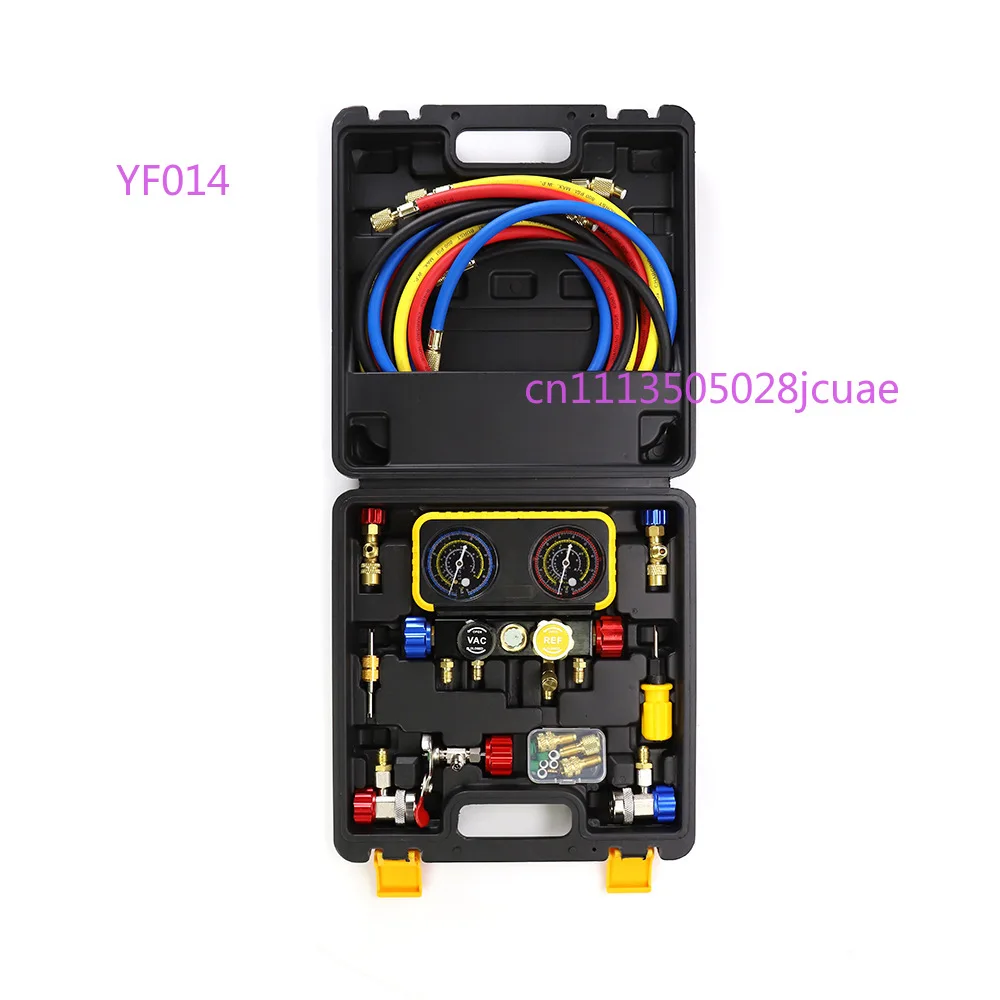 Four-Way Refrigerant Gauge Set R22 R32 R134a R410A Home and Car Air Conditioning Maintenance Tool
