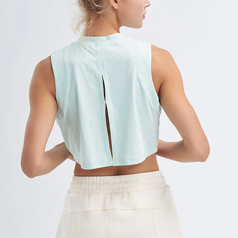 Sports Shirt Vest Loose Seamless Breathable Quick Drying Top Gym Running Fitness Yoga Clothing For Women