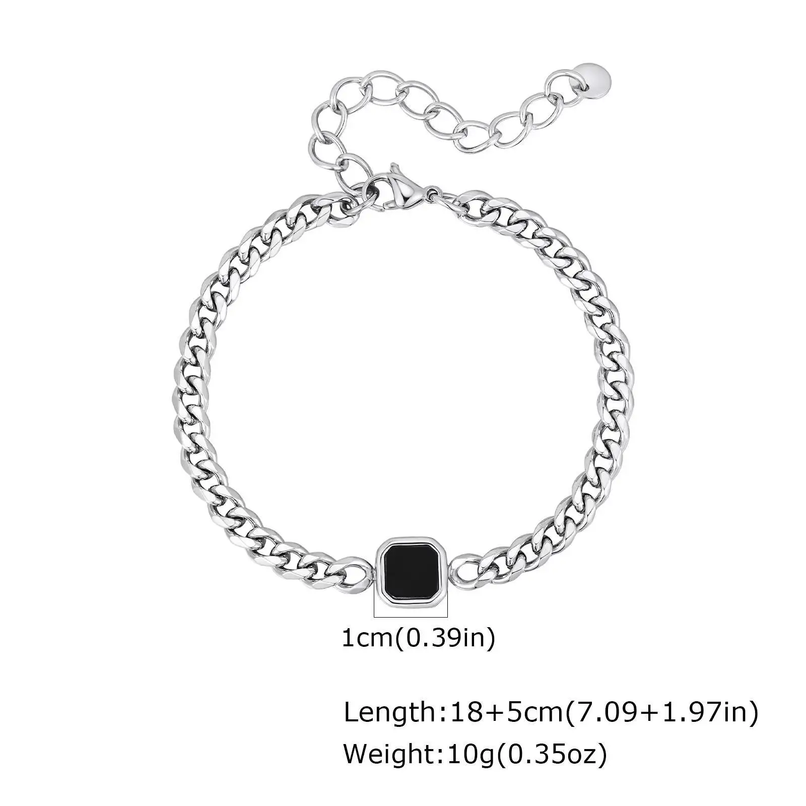 Trendiges Herrenarmband, kubanisches Kettenarmband aus Edelstahl, Schmuckgeschenk für Ehemann, BBF, Sohn