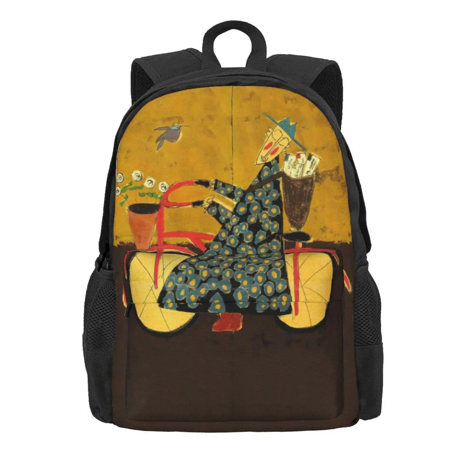 Bicycle Monk With Loveletters Hot Sale Schoolbag Backpack Fashion Bags