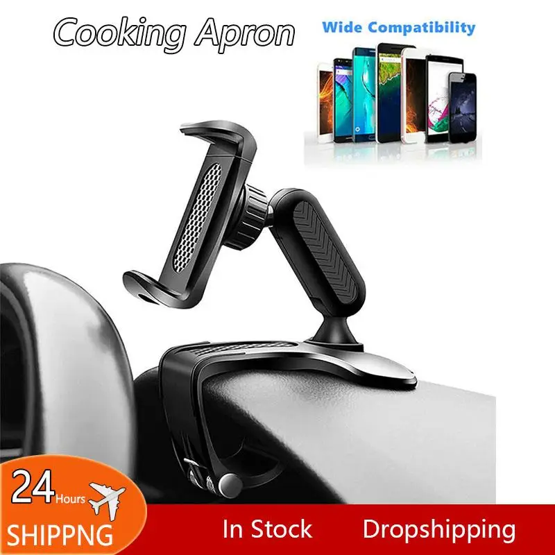 

Universal Dashboard Car Phone Holder Easy Clip Mount Stand GPS Display Bracket Car Front Support Stand Navigation HudStand Clamp