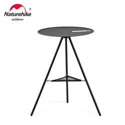 Naturehike Folding Table Outdoor Camping Round Table Aluminum Alloy Coffee Table Portable Three Legged Dining Table Travel Table