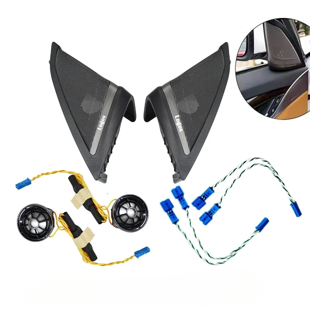 

Автомобильные колонки для передней двери для Bmw G30 серии 5, крышка аудио трубы, тройной звуковой сигнал, рамка, отделка, аксессуары для лучшего звука