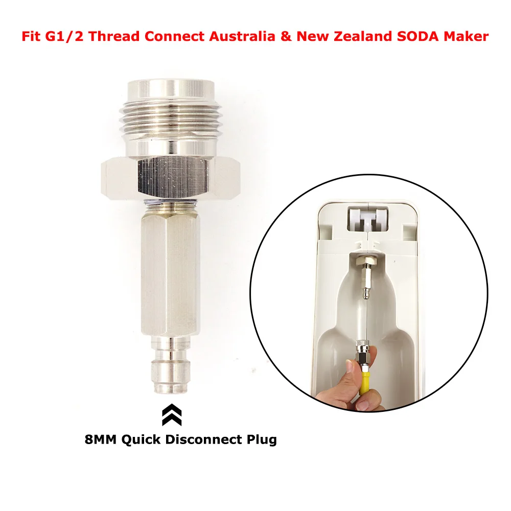 New External Co2 Tank Adapter With Quick Disconnect Connector Fit SodaStream To External CO2 Tank Cylinder